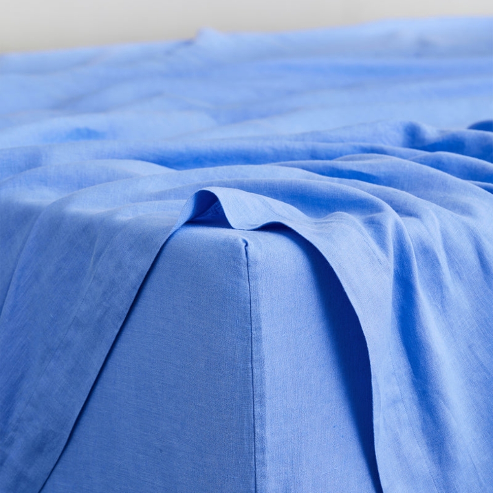 Bed Threads Linen Fitted Sheet-Wildflower